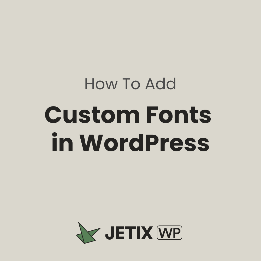 Customs fonts in WordPress