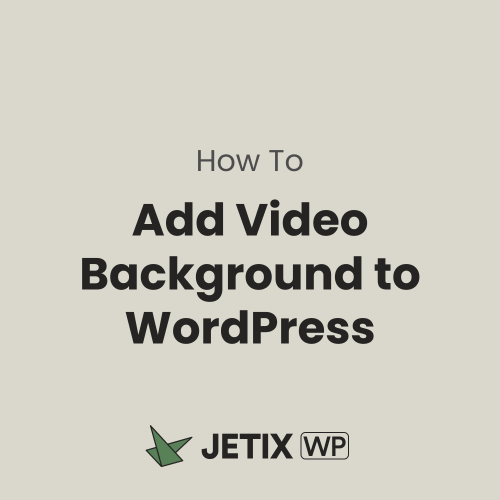 add video background to WordPress