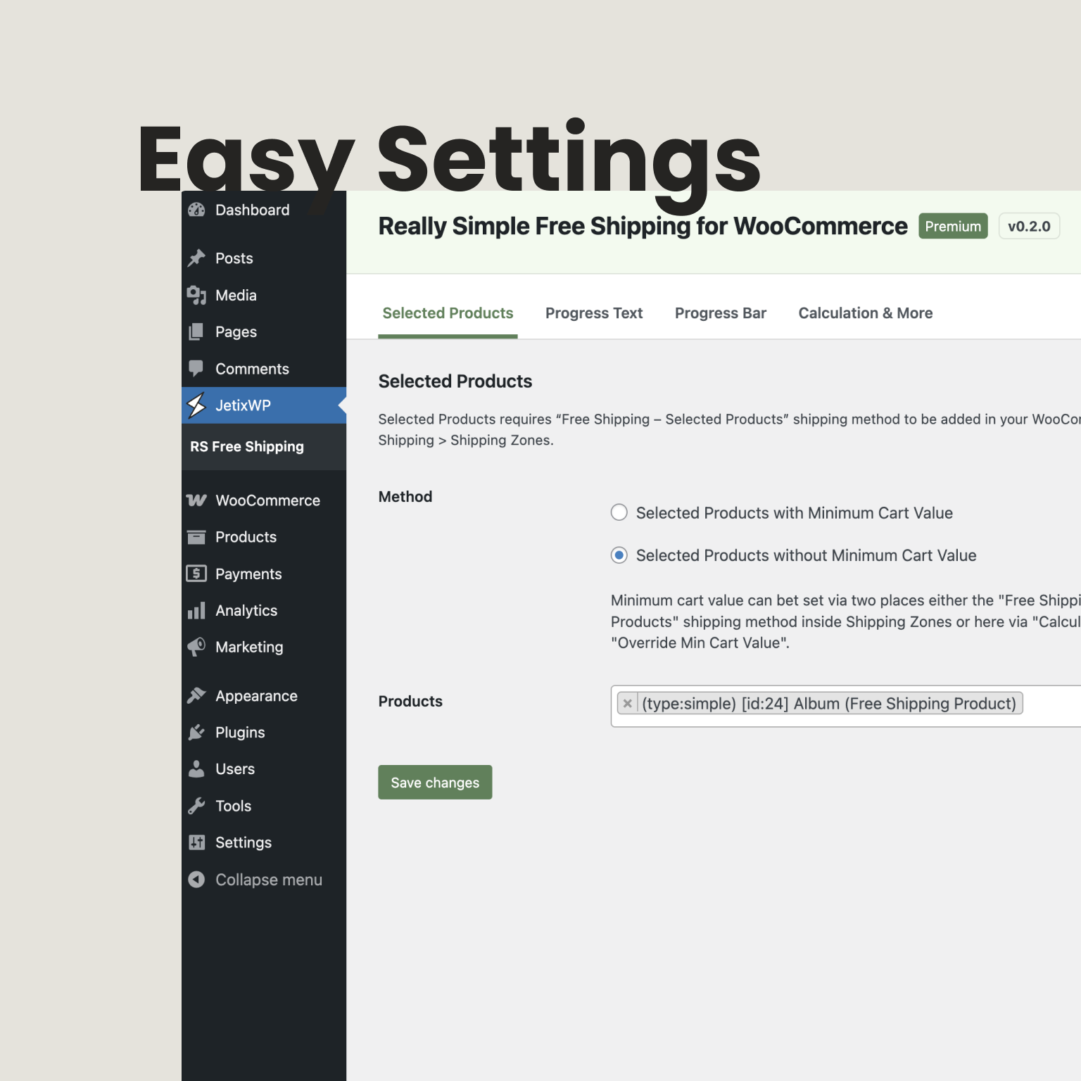 Really Simple Free Shipping for WooCommerce - Screenshot 3