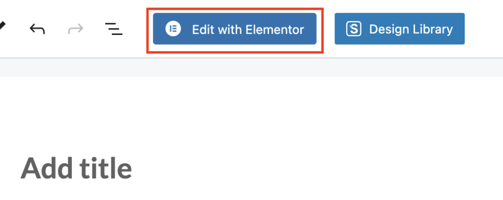 Edit with elementor