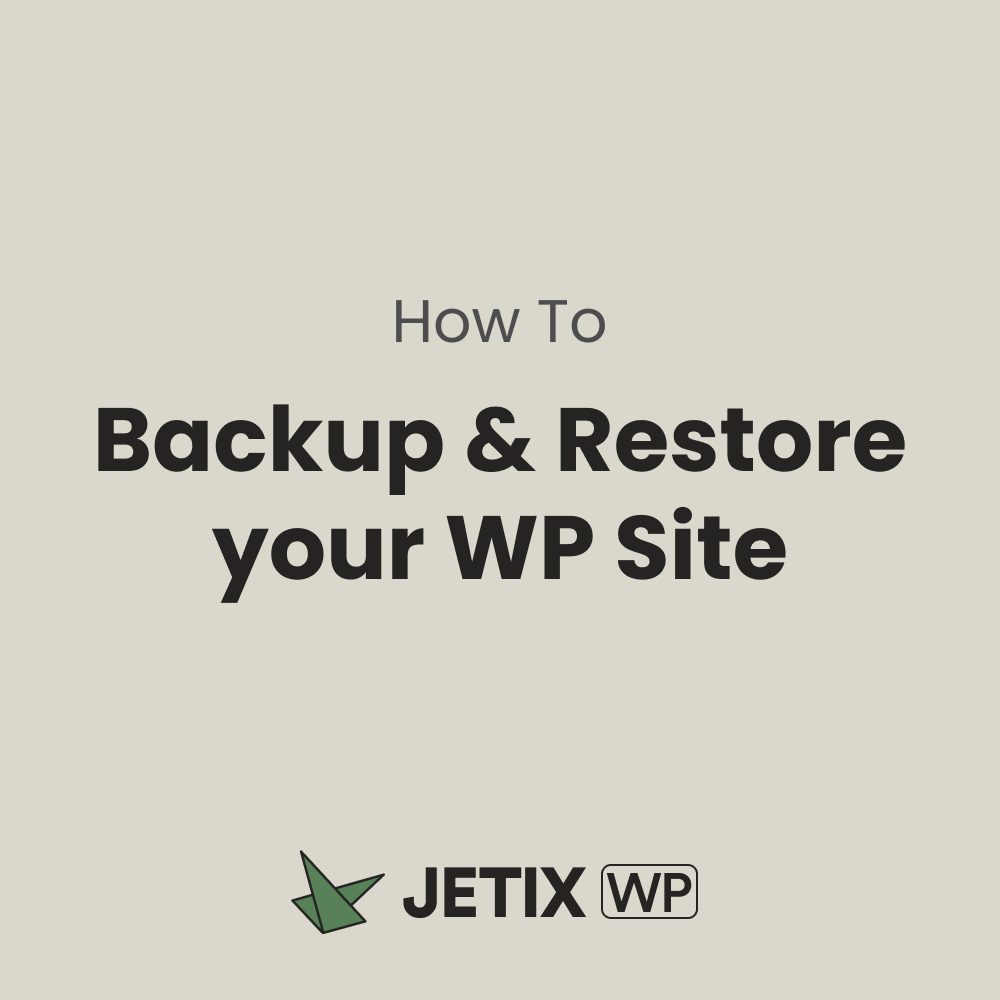 How to backup and restore your wordpres site