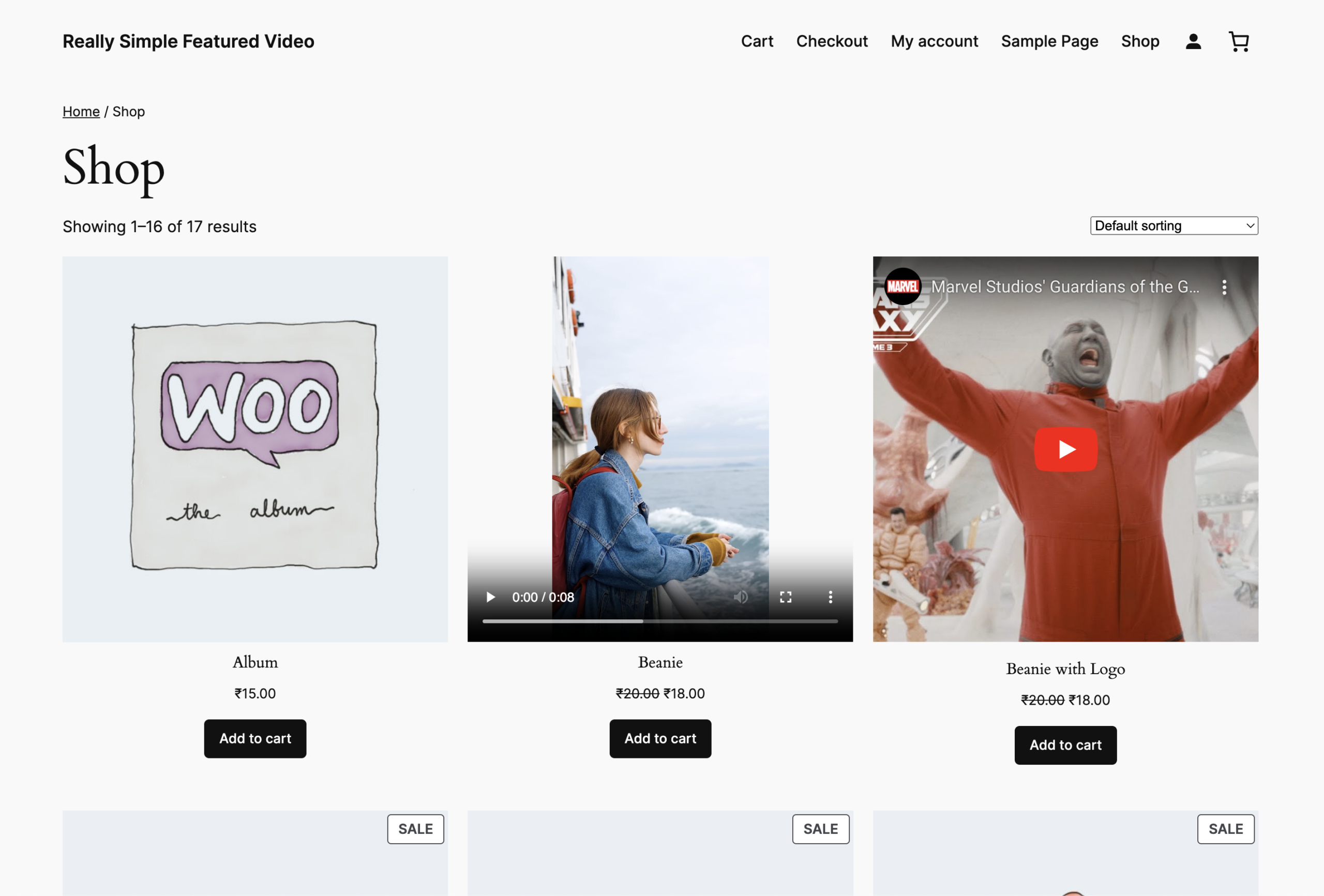 Featured video on WooCommerce products